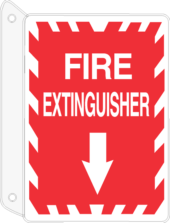 2-WAY FIRE EXTINGUISHER SIGN (WITH DOWN ARROW)