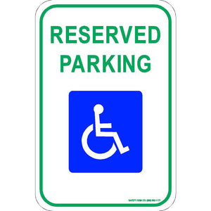 ADA RESERVED PARKING SIGN (WITH GRAPHIC)