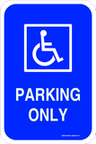 ADA PARKING ONLY SIGN (WITH GRAPHIC)