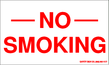 NO SMOKING (STALAR® Vinyl Press On)