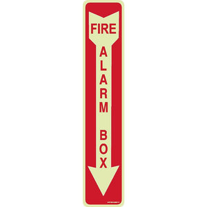 FIRE ALARM BOX SIGN (DOWN ARROW)