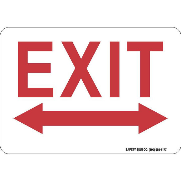 EXIT (DOUBLE ARROW) (RED/WHITE)