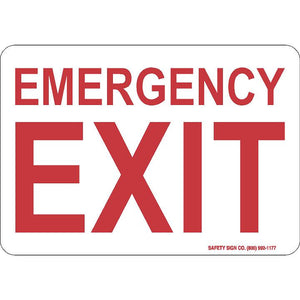 EMERGENCY EXIT (RED/WHITE)