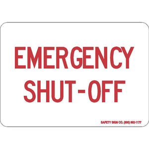 EMERGENCY SHUT OFF (RED/WHITE)