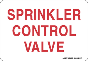 SPRINKLER CONTROL VALVE SIGN