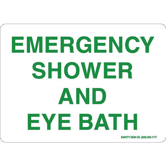 EMERGENCY SHOWER AND EYE BATH SIGN