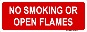 NO SMOKING OR OPEN FLAMES