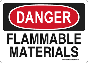 DANGER FLAMMABLE MATERIALS