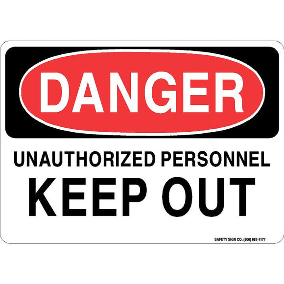 DANGER UNAUTHORIZED PERSONNEL KEEP OUT SIGN