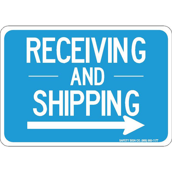 RECEIVING AND SHIPPING (RIGHT ARROW) (WHITE/BLUE)
