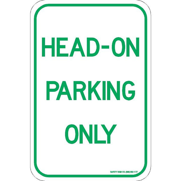 HEAD-IN PARKING ONLY SIGN