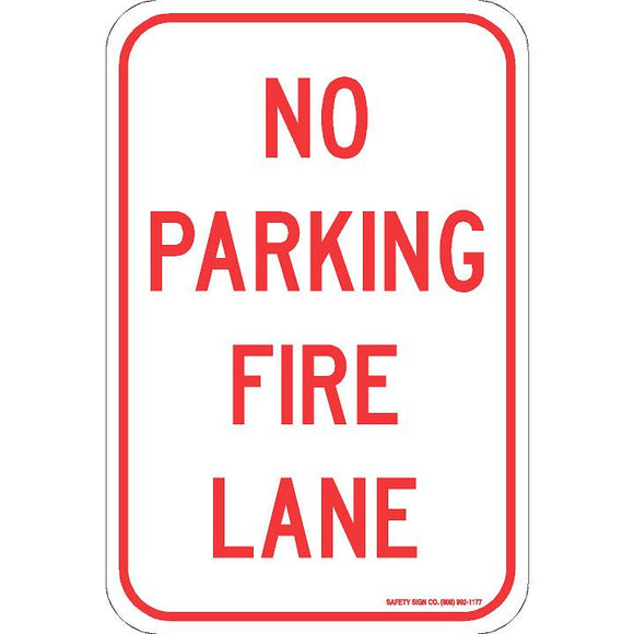 NO PARKING FIRE LANE SIGN