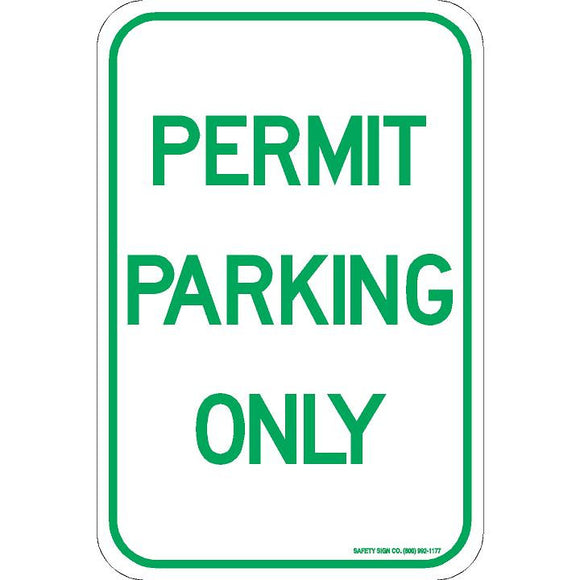 PERMIT PARKING ONLY SIGN