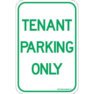 TENANT PARKING ONLY SIGN