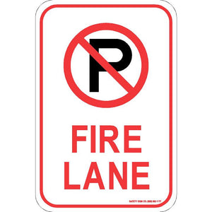 (NO PARKING GRAPHIC) FIRE LANE SIGN