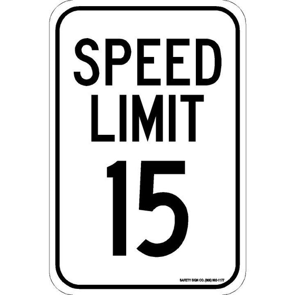 SPEED LIMIT 15 SIGN