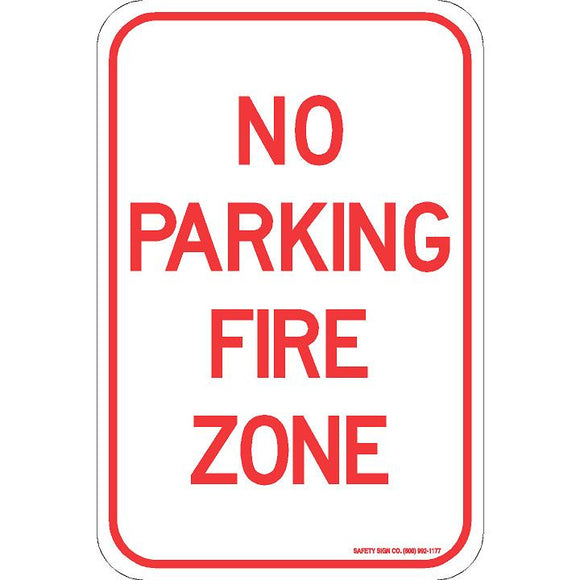 NO PARKING FIRE ZONE SIGN