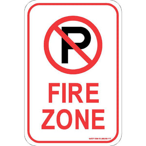 (NO PARKING GRAPHIC) FIRE ZONE SIGN