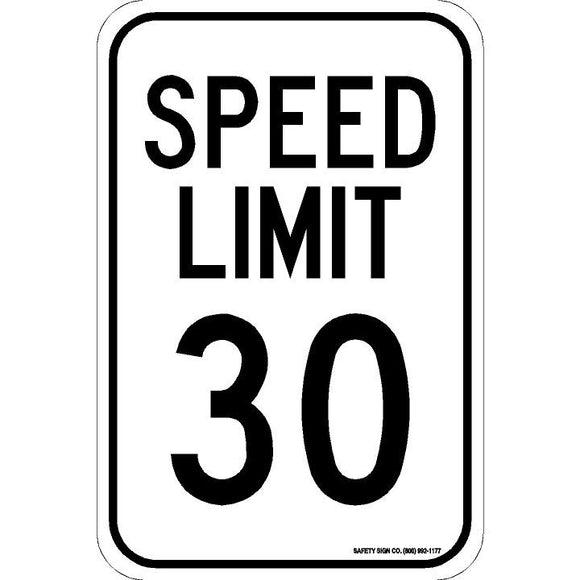 SPEED LIMIT 30 SIGN