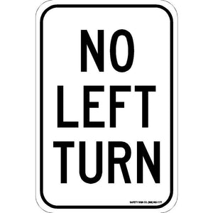 NO LEFT TURN SIGN