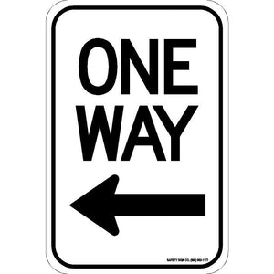 ONE WAY (LEFT ARROW) SIGN