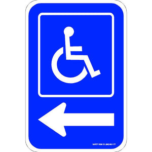 ADA PARKING SIGN LEFT ARROW (WITH GRAPHIC)