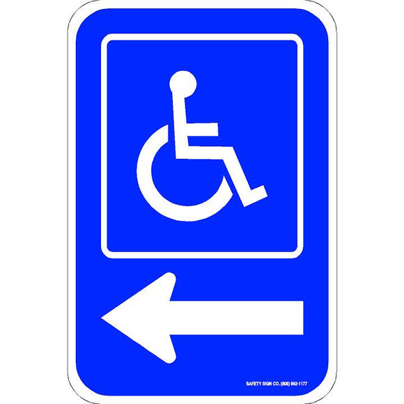 ADA PARKING SIGN LEFT ARROW (WITH GRAPHIC)
