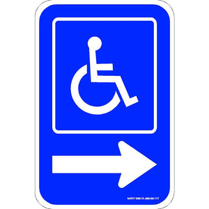 ADA PARKING SIGN RIGHT ARROW (WITH GRAPHIC)