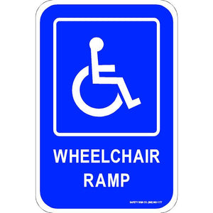 WHEELCHAIR RAMP SIGN (WITH GRAPHIC)