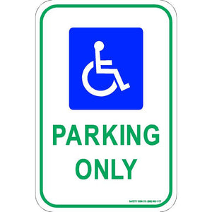 ADA PARKING ONLY SIGN (WITH GRAPHIC)