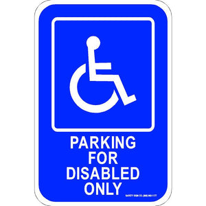 ADA PARKING FOR DISABLED ONLY SIGN (WITH GRAPHIC)