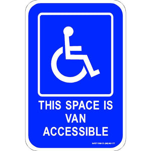 ADA THIS SPACE IS VAN ACCESSIBLE SIGN (WITH GRAPHIC)