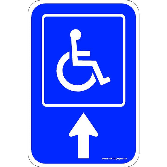 ADA PARKING SIGN UP ARROW (WITH GRAPHIC)