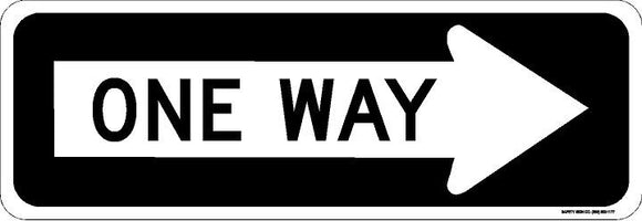 ONE WAY (RIGHT ARROW) SIGN