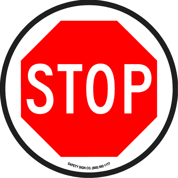 STOP (STALAR® Anti-Slip Vinyl Press On Floor Decal)
