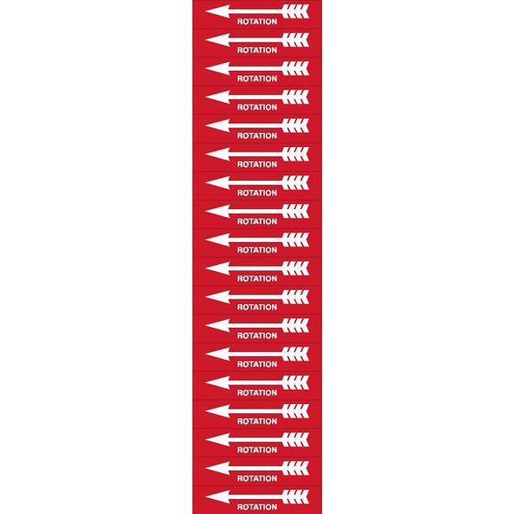 Machine Rotation Label With Arrow ROTATION ARROW (LEFT) PIMAR® Vinyl Press On Label (10 PACK) – Safety ...