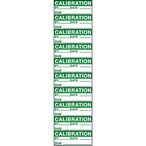 CALIBRATION Press On Paper Label (10 Labels per Card)