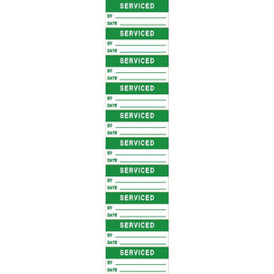 SERVICED Press On Paper Label (10 Labels per Card)