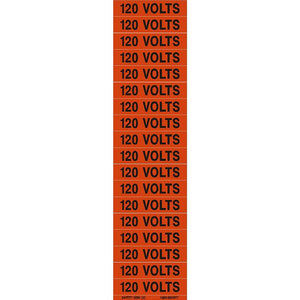 120 VOLTS PIMAR® Vinyl Press On Label (10 PACK)