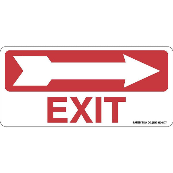 EXIT (RIGHT ARROW) (RED/WHITE)