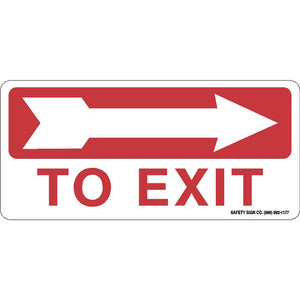 TO EXIT (RIGHT ARROW) (RED/WHITE)
