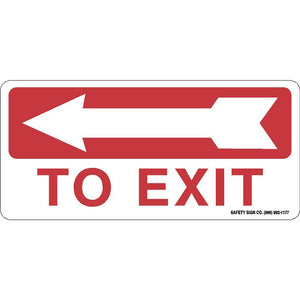 TO EXIT (LEFT ARROW) (RED/WHITE)
