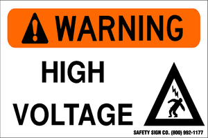 WARNING HIGH VOLTAGE (STALAR® Vinyl Press On)