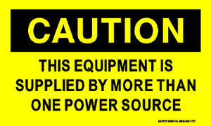 CAUTION THIS EQUIPMENT IS SUPPLIED BY MORE THAN ONE POWER SOURCE