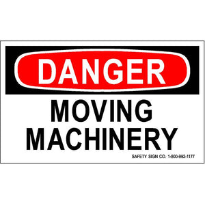 DANGER MOVING MACHINERY (STALAR® Vinyl Press On)