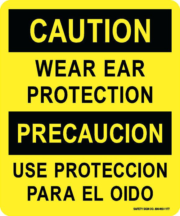 CAUTION WEAR EAR PROTECTION / PRECAUCION USE PROTECCION PARA EL OIDO