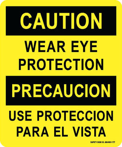 CAUTION WEAR EYE PROTECTION / PRECAUCION USE PROTECCION PARA EL VISTA