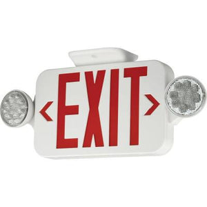 SELF-POWERED UNIVERSAL EXIT SIGN WITH EMERGENCY SPOT LIGHTS (RED)